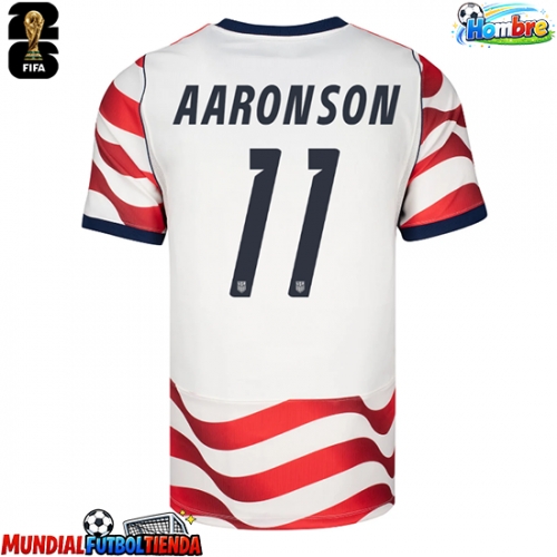 Camiseta Estados Unidos Brenden Aaronson #11 Primera Equipación Replica Mundial 2026 mangas cortas